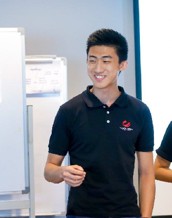 Youth wearing Youth Corps Singapore Polo Shirt