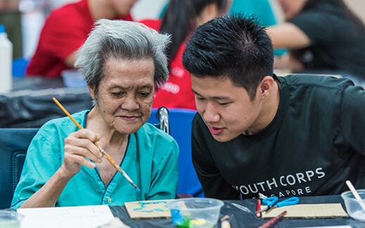 painting with elderly