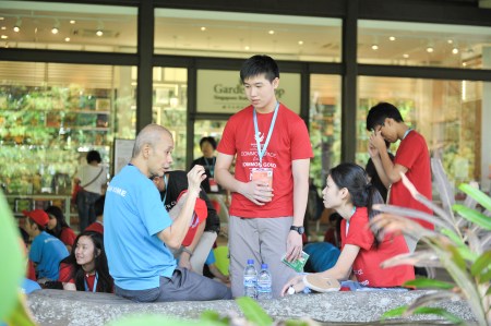 listening to stories from our new friend from Bishan Home